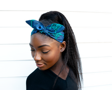 Load image into Gallery viewer, Wired headband - Blue Waterwell
